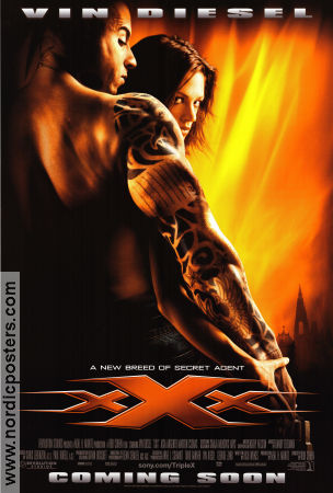 XXX 2002 movie poster Vin Diesel Asia Argento Marton Csokas Rob Cohen