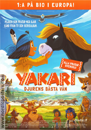 Yakari djurens bästa vän 2020 poster Mia Diekow Xavier Giacometti Animerat Från serier