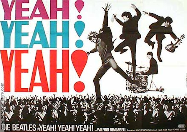 A Hard Day´s Night 1964 movie poster Beatles John Lennon Paul McCartney Richard Lester Rock and pop