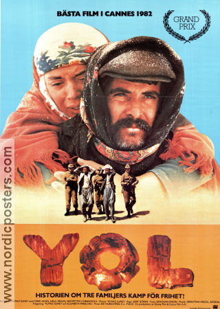 Yol 1982 movie poster Tarik Akan Serif Sezer Yilmaz Güney Country: Türkiye