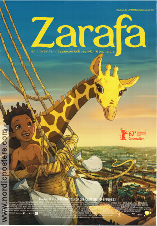 Zarafa 2012 movie poster Max Renaudin Pratt Rémi Bezancon Animation