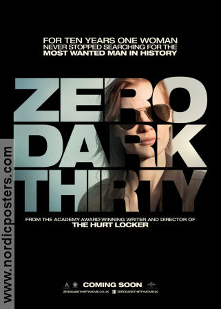 Zero Dark Thirty 2012 movie poster Jessica Chastain Joel Edgerton Chris Pratt Kathryn Bigelow