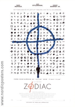 Zodiac 2007 poster Jake Gyllenhaal Mark Ruffalo Robert Downey Jr David Fincher