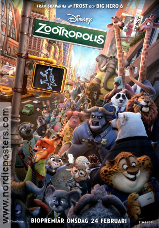 Zootropolis 2016 poster Ginnifer Goodwin Byron Howard Animerat