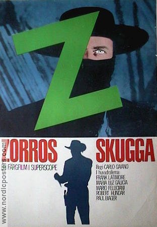Zorros skugga 1964 movie poster Frank Latimore