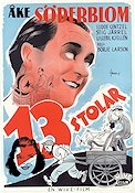 13 stolar 1945 poster Åke Söderblom Ludde Gentzel Lillebil Kjellen Börje Larsson Eric Rohman art