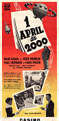 1. April 2000 1952 movie poster Hilde Krahl Josef Meinrad Waltraut Haas Wolfgang Liebeneiner Country: Austria Spaceships Robots