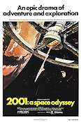 2001 A Space Odyssey 1968 movie poster Stanley Kubrick Writer: Arthur C Clarke Cult movies Spaceships