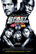 2 Fast 2 Furious 2003 movie poster Paul Walker Tyrese Gibson Eva Mendes John Singleton Cars and racing