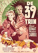 The 39 Steps 1935 movie poster Robert Donat Madeleine Carroll Alfred Hitchcock