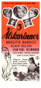 Amours celebres 1961 movie poster Jean-Paul Belmondo Philippe Noiret Dany Robin Brigitte Bardot Michel Boisrond