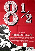 8 1-2 1963 movie poster Marcello Mastroianni Claudia Cardinale Anouk Aimée Federico Fellini