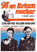 91 Karlsson muckar tror han 1959 poster Stig Grybe Holger Höglund Siv Ericks Åke Grönberg Från serier