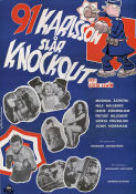 91 Karlsson slår Knockout 1957 movie poster Nils Hallberg Minimal Åström Irene Söderblom Ingemar Johansson Gösta Lewin Boxing From comics