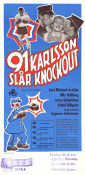 91 Karlsson slår Knockout 1957 movie poster Nils Hallberg Minimal Åström Irene Söderblom Ingemar Johansson Gösta Lewin Boxing From comics