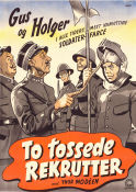 To tossede rekrutter 1946 movie poster Gus Dahlström Holger Höglund Fritiof Billquist Thor Modéen Siv Thulin Hugo Bolander From comics