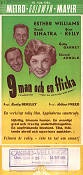 9 man och en flicka 1949 poster Frank Sinatra Esther Williams Gene Kelly Busby Berkeley Musikaler