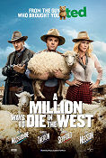 A Million Ways to Die in the West 2014 poster Charlize Theron Liam Neeson Seth MacFarlane