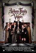 Addams Family Values 1993 movie poster Anjelica Huston Raul Julia Christopher Lloyd Barry Sonnenfeld Kids