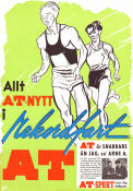 Aftontidningen AT sport 1944 poster Arne Andersson