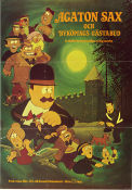Agaton Sax och Byköpings Gästabud 1976 movie poster Stig Lasseby Jan Gissberg Animation From comics