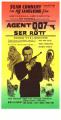 Agent 007 ser rött 1963 poster Sean Connery Daniela Bianchi Robert Shaw Lotte Lenya Terence Young Agenter