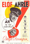 Åh en sån advokat 1940 movie poster Elof Ahrle Signe Wirff Birgit Rosengren Gösta Rodin