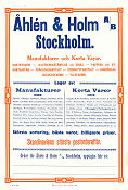 Åhlén och Holm Stockholm 1916 poster 