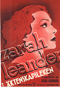 Äktenskapsleken 1935 movie poster Zarah Leander Karl Gerhard Karin Swanström Ragnar Hyltén-Cavallius