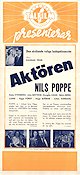 Aktören 1943 movie poster Nils Poppe Gaby Stenberg Björn Berglund Ragnar Frisk