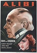 L´alibi 1937 poster Erich von Stroheim Pierre Chenal