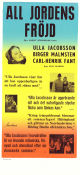 All jordens fröjd 1953 movie poster Ulla Jacobsson Birger Malmsten Carl-Henrik Fant Rolf Husberg