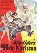 Alla tiders 91:an Karlsson 1953 movie poster Holger Höglund Gus Dahlström Irene Söderblom Gösta Bernhard From comics