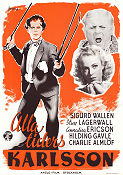 Alla tiders Karlsson 1936 movie poster Sigurd Wallén Sture Lagerwall Annalisa Ericson Gösta Rodin Writer: Kar de Mumma Eric Rohman art