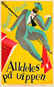 Alldeles på vippen 1923 movie poster Harold Lloyd