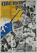 Alle man på post 1940 movie poster Elof Ahrle Anders Henrikson Aino Taube War