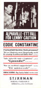 Alphaville 1965 movie poster Eddie Constantine Anna Karina Akim Tamiroff Jean-Luc Godard Cult movies