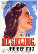 Älskling jag ger mig 1943 movie poster Sonja Wigert Eric Rohman art
