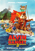 Alvin and the Chipmunks: Chipwrecked 2011 movie poster Justin Long Mike Mitchell Animation Ships and navy