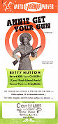 Annie Get Your Gun 1950 movie poster Betty Hutton Howard Keel George Sidney Music: Irving Berlin Musicals