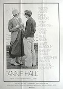 Annie Hall 1977 movie poster Diane Keaton Woody Allen Romance