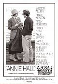 Annie Hall 1977 movie poster Diane Keaton Tony Roberts Carol Kane Paul Simon Shelley Duvall Woody Allen Romance