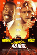 Another 48 Hrs 1990 movie poster Eddie Murphy Nick Nolte Brion James Walter Hill Cars and racing Police and thieves
