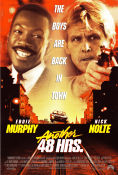 Another 48 Hrs 1990 movie poster Eddie Murphy Nick Nolte Brion James Walter Hill Cars and racing Police and thieves