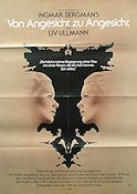 Face to Face 1976 movie poster Liv Ullmann Erland Josephson Aino Taube Ingmar Bergman