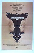 Face to Face 1976 movie poster Liv Ullmann Erland Josephson Aino Taube Ingmar Bergman