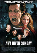 Any Given Sunday 1999 movie poster Al Pacino Dennis Quaid Cameron Diaz Oliver Stone Sports