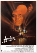 Apocalypse Now 1979 poster Marlon Brando Robert Duvall Martin Sheen Laurence Fishburne Dennis Hopper Harrison Ford Francis Ford Coppola Affischkonstnär: Bob Peak Krig