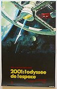 2001: A Space Odyssey 1968 movie poster Keir Dullea Gary Lockwood William Sylvester Stanley Kubrick Writer: Arthur C Clarke Cult movies Spaceships