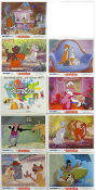 Aristocats 1970 lobby card set Phil Harris Wolfgang Reitherman Animation Cats